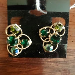 Vintage Emerald and Peridot earrings